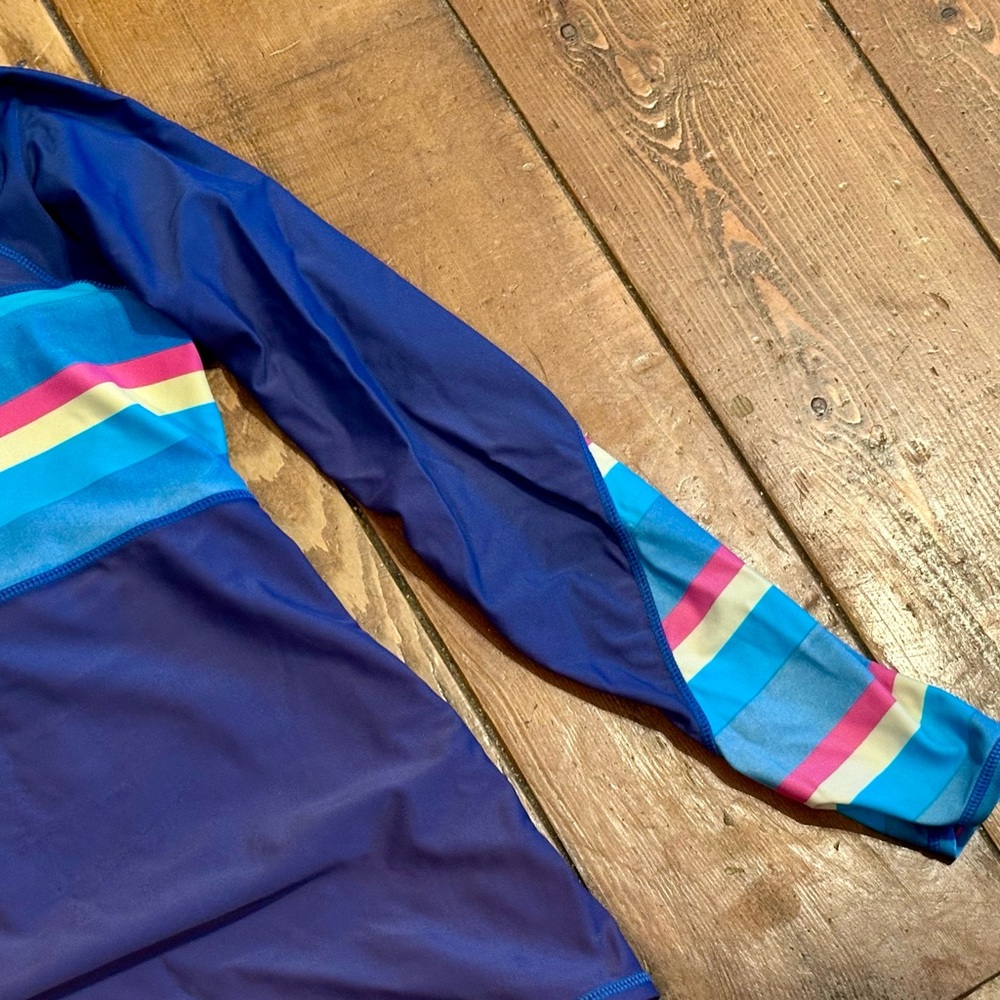 Source Unknown Blue Multicolor Men's Swim Rash Guard - Picture 2 of 4